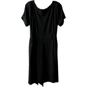 Black Zenana short sleeve dress with pockets